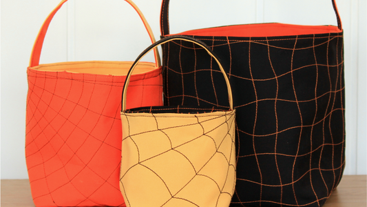 Halloween Trick or Treat basket, sewing pattern by NatkoPatterns