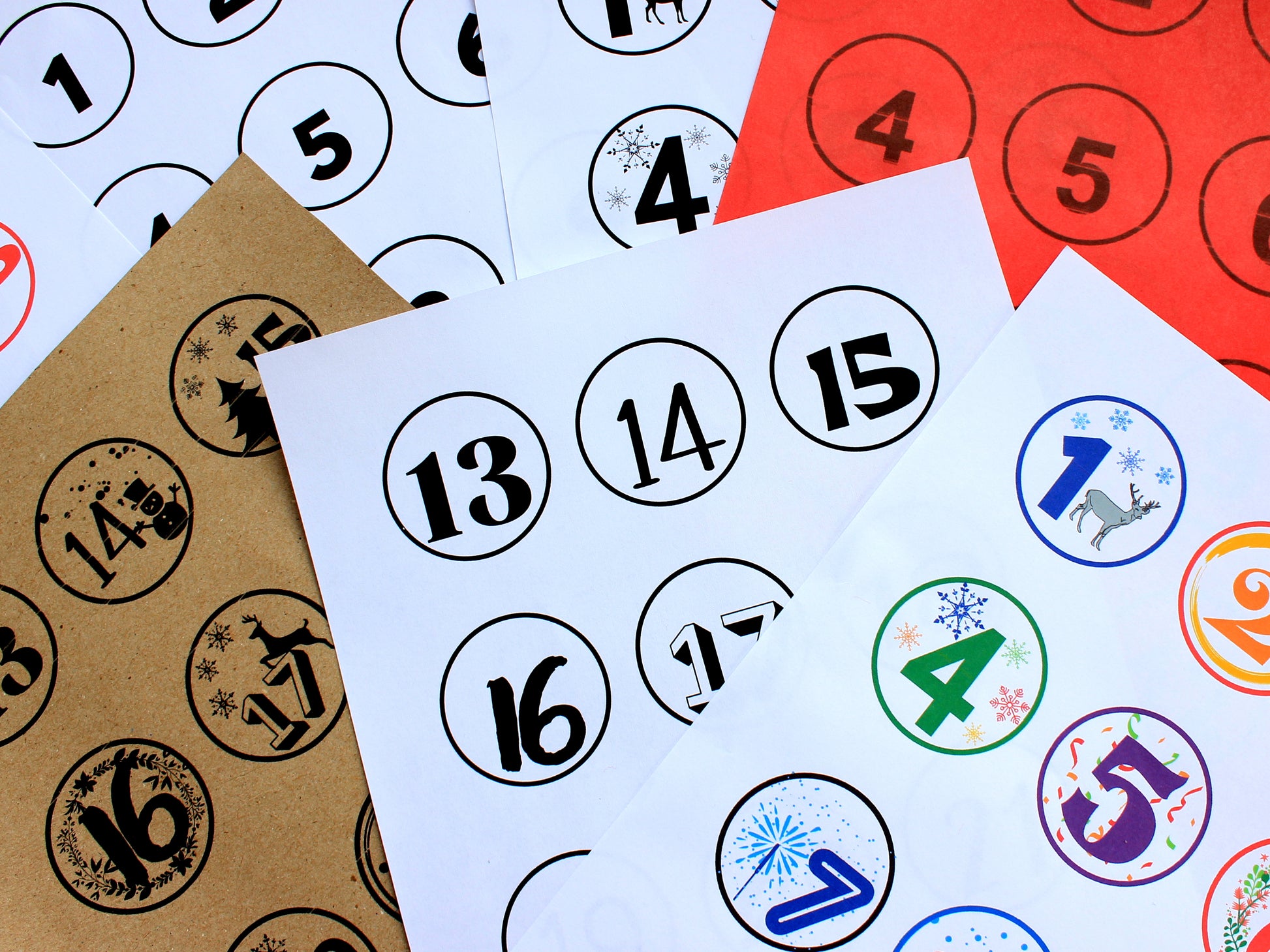 Paper number for advent calendar - beginner-friendly advent calendar pattern