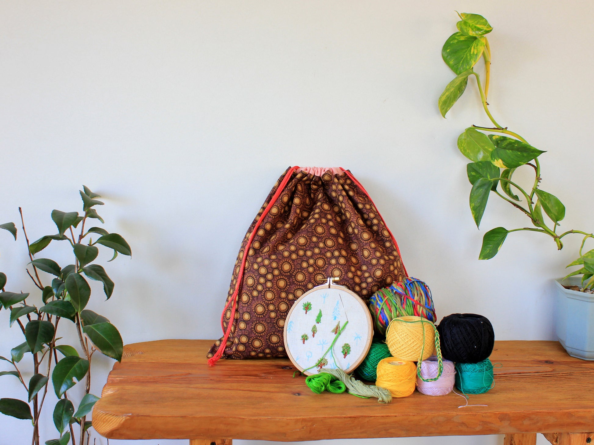 DIY drawstring bag – PDF sewing tutorial by NatkoPatterns