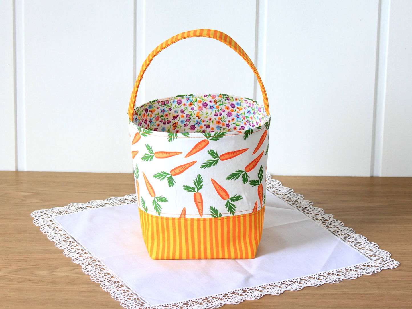 Easter basket filled with gifts and eggs – holiday DIY by NatkoPatterns