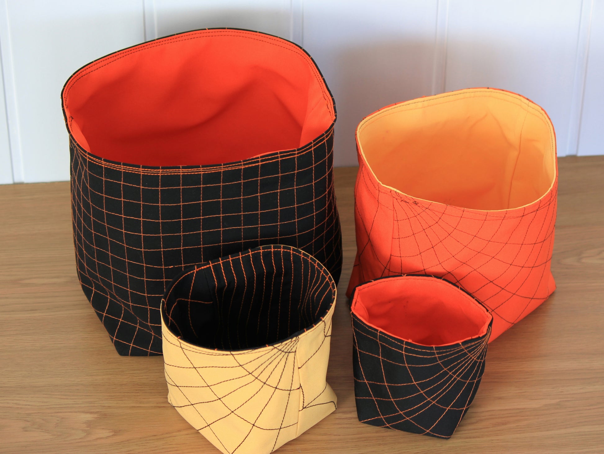 Set of fabric basket for Halloween festive party - sewing pattern PDF by NatkoPatterns