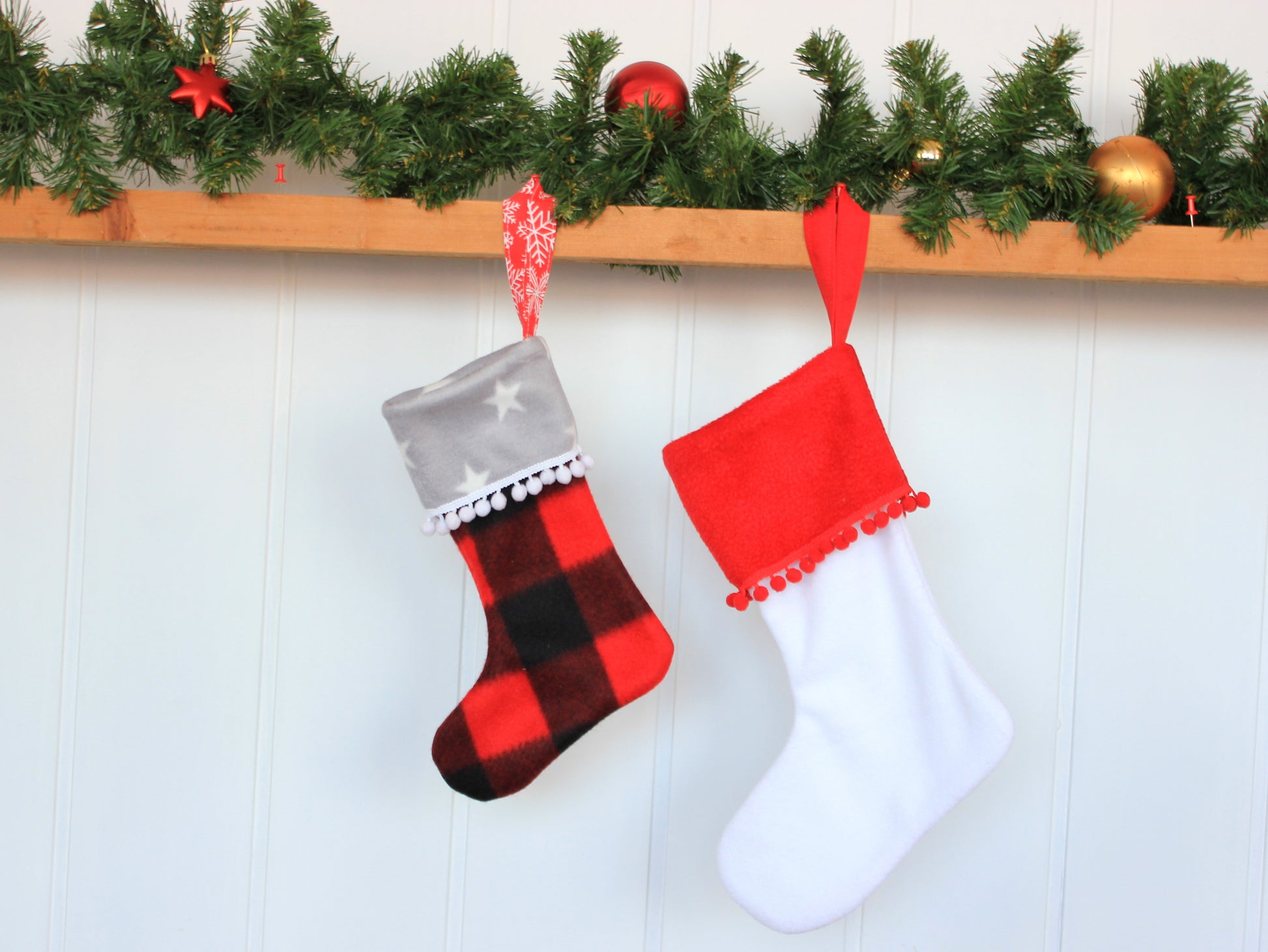 Set of Christmas stockings - pdf sewing pattern for beginners by NatkoPatterns