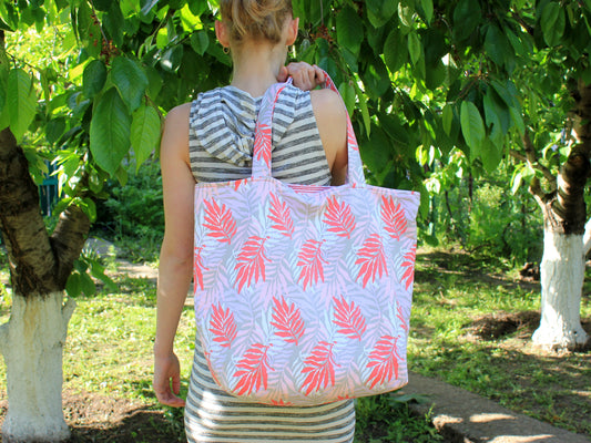Reusable fabric tote for everyday use – DIY bag tutorial by NatkoPatterns